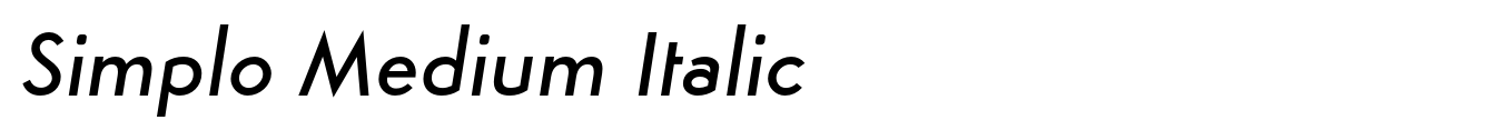 Simplo Medium Italic
